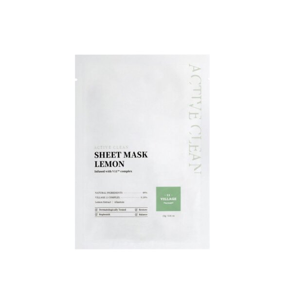 ACTIVE CLEAN sheet mask lemon 23 gr Active Clean Sheet Mask