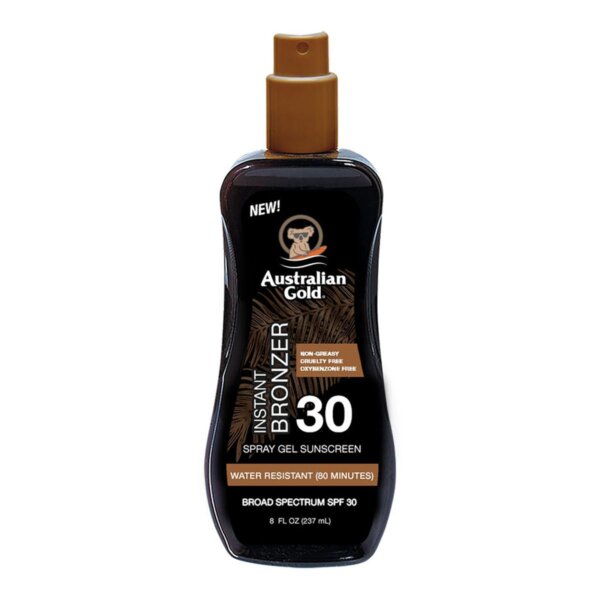 Australian Gold Instant Bronzer Spray Gel Sunscreen SPF30