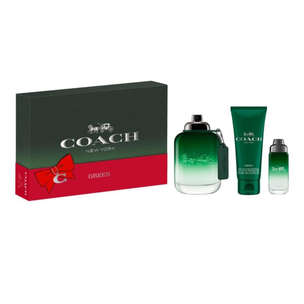 Coach Green for Men Gift set EDT 100 ml, miniature EDT 15 ml and shower gel 100 ml Coach Green for Men Gift set EDT 100 ml, miniature EDT 15 ml and shower gel 100 ml