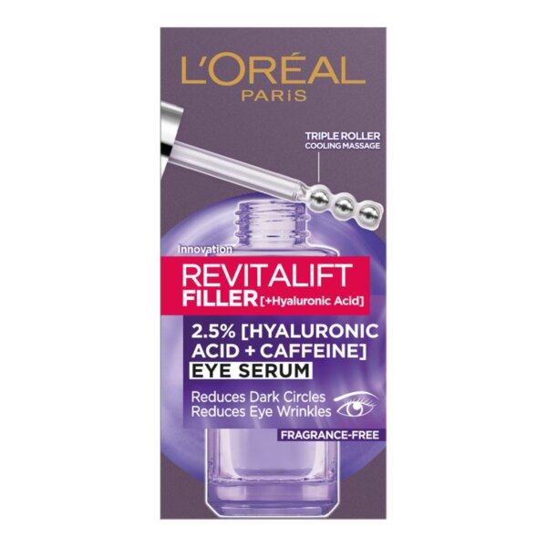 L´Oréal Revitalift Filler Hyaluronic Acid + Caffeine Eye Serum 20 ml L´Oréal Revitalift Filler Hyaluronic Acid + Caffeine Eye Serum