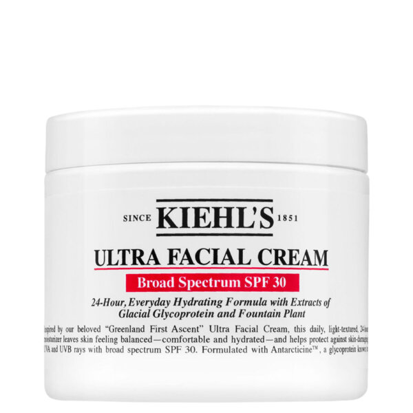 Kiehl’s Ultra Facial Cream SPF 30 – Light moisturizing cream with a protection factor