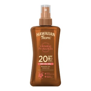 Hawaiian Tropic Protective Dry Spray Oil SPF 20 – Dry suntan oil with spray