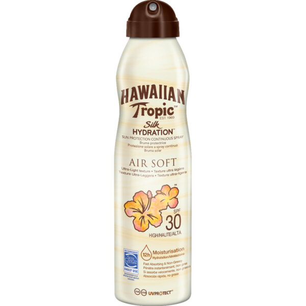 Hawaiian Tropic Silk Hydration Spray Sun Protection Continuous Spray SPF 30