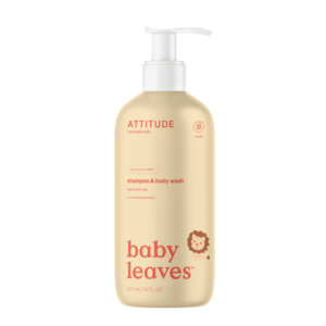 Attitude Baby Leaves Kids Body Soap and Shampoo 2 in 1 with Pear Juice Scent 473 ml