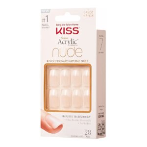 Kiss My Face Salon Acrylic French Nude 64268 ( 28 pcs ) – Acrylic nails french manicure for a natural look