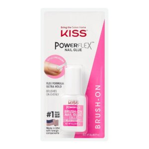 Kiss My Face Brush-On Nail Glue – Quick-drying nail glue with an application brush