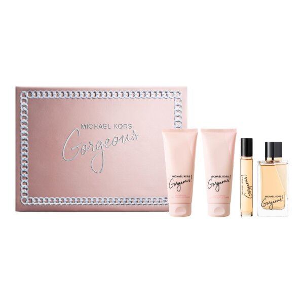 Michael Kors Gorgeous! Gift set EDP 100 ml, body lotion 100 ml, shower gel 100 ml and miniature EDP 10 ml
