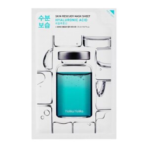 Holika Holika Hyaluronic Acid Skin Rescue Mask Sheet – Moisturizing cloth mask with hyaluronic acid