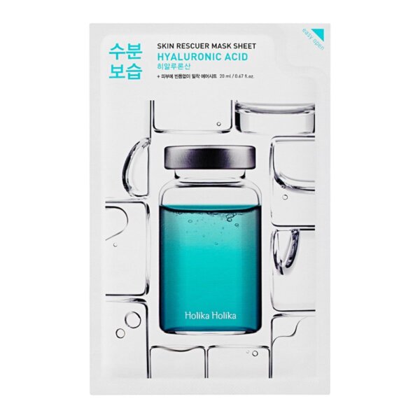 Holika Holika Hyaluronic Acid Skin Rescue Mask Sheet – Moisturizing cloth mask with hyaluronic acid