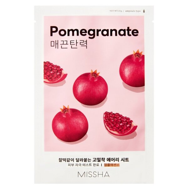 Missha Pomegranate Airy Fit Sheet Mask – Zpevňující pleťová maska 19 ml
