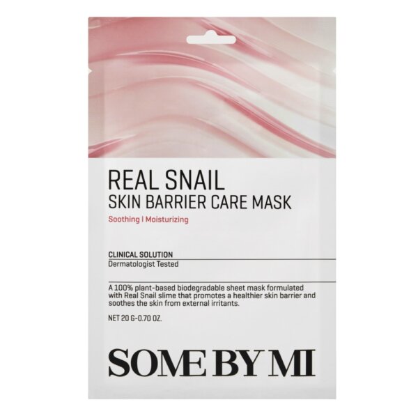 Some By Mi Real Snail Skin Barrier Care Mask – Strengthening sheet mask for skin regeneration