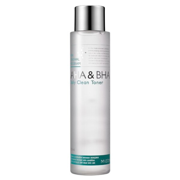 Mizon AHA & BHA Daily Clean Toner – Exfoliating toner with acids and enzymes