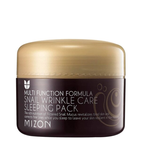 Mizon Snail Wrinkle Care Sleeping Pack – Regenerating night face mask with snail secretion filtrate 50% for skin rejuvenation and nutrition
