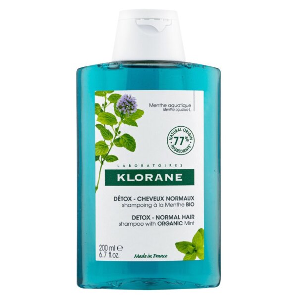 Klorane A LA MINT BIO detox shampoo for normal hair 200 ml