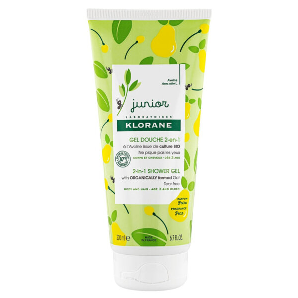 Klorane JUNIOR hair and body bath gel #pear 200 ml