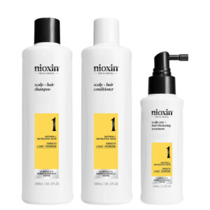 Nioxin SYSTEM 1 – Kit – Treatment for Natural Hair with Mild Thinning 3 units