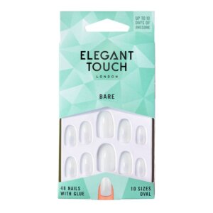 Elegant Touch TOTALLY BARE nails with glue #oval 48 u