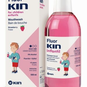 FLUORKIN INFANTIL anti-cavity mouthwash #strawberry 500 ml