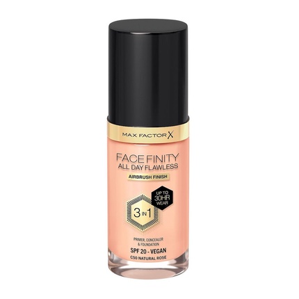 Max Factor All Day Flawless Facefinity 3 in 1 - Long lasting make-up jumestuskreem 30 ml – toon 50 Natural Rose Max Factor All Day Flawless Facefinity 3 in 1 – Long lasting make-up jumestuskreem 30 ml – toon 50 Natural Rose