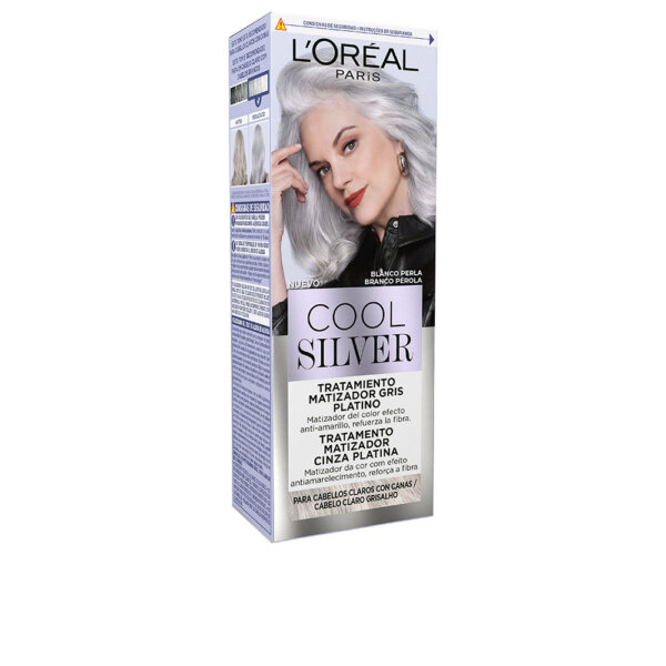 COOL SILVER platinum gray toning treatment #Pearl White 1 u L'Oréal Paris Cool Silver Platinum juuksevärv