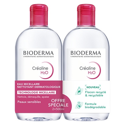 Créaline H2O Cleansing Micellar Water Set Duo - Sada čisticích micelárních vod Crealine H2O Cleansing Micellar