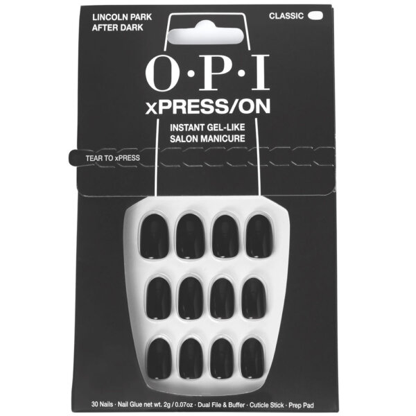 OPI xPRESS/ON Artificial Nails Iconic Shades #Lincoln Park After Dark 30 u Xpress On Artificial Nails
