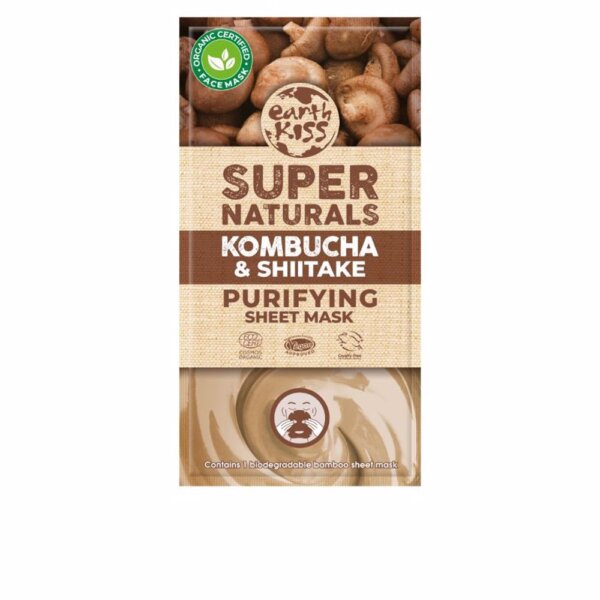 SUPER NATURALS kombucha & shitake sheet mask 16 ml Earth Kiss Super Naturals Kombucha