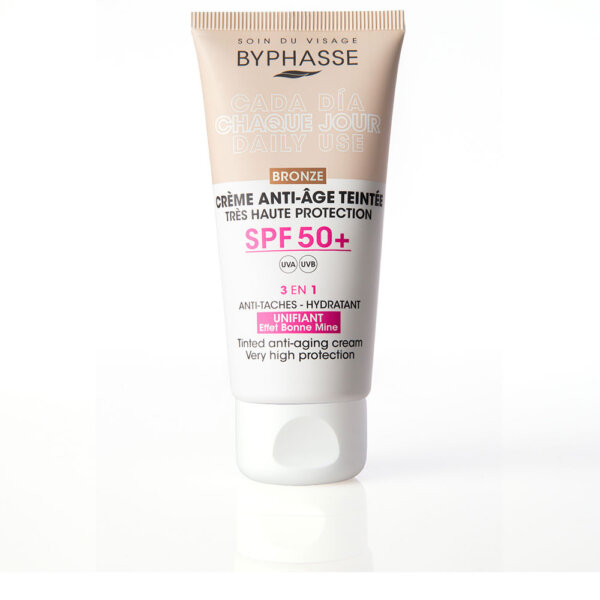 Anti-aging FACIAL CREAM with color SPF50+ #bronze 50 ml Anti Aging Facial Cream Kreem