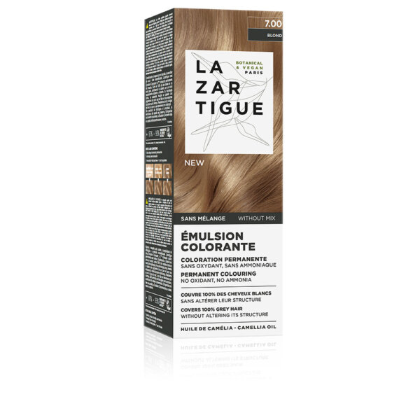COLORING EMULSION permanent coloring without mixing without rinsing #7.00 1 u Lazartigue 7.00 juuksevärv