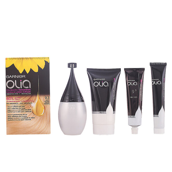 OLIA Coloración Permanente #9,3 Rubio Muy claro Dorado 1 u Garnier Olia juuksevärv toon 9.3