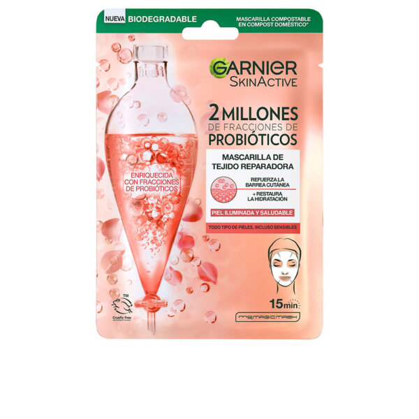 SKINACTIVE PROBIÓTICOS mascarilla tejido reparadora e iluminadora 1 u Garnier Nahahooldustoode