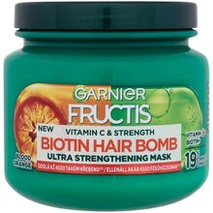 Fructis Vitamin & Strength Biotin Hair Bomb Mask - weak hair prone to falling 320 ml Garnier Mask