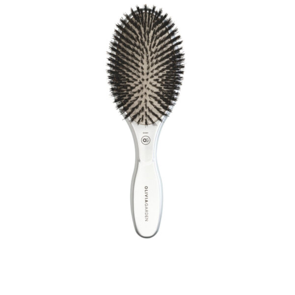 EXPERT CARE OVAL Boar&Nylon Bristles Silver 1 u Olivia Garden Expert Juuksehooldustoode