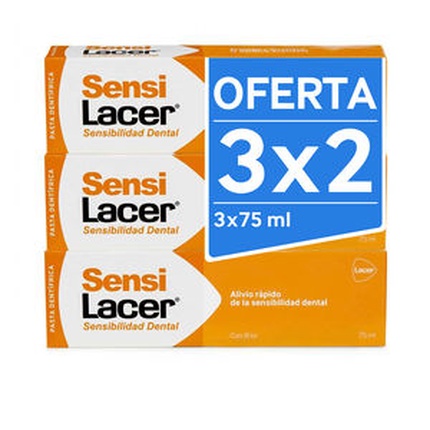 LACERFRESH TOOTHPASTE GEL PACK 3 x 75 ml Lacer Hambapasta