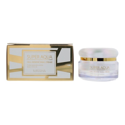 Super Aqua Cell Renew Snail Cream - Pleťový krém 52 ml Missha Kreem