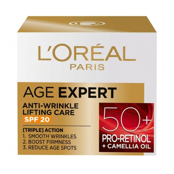 L´Oréal Age Specialist 50+ Anti-Wrinkle Lifting Day Cream SPF20 – Protivráskový krém pro zralou pleť 50 ml