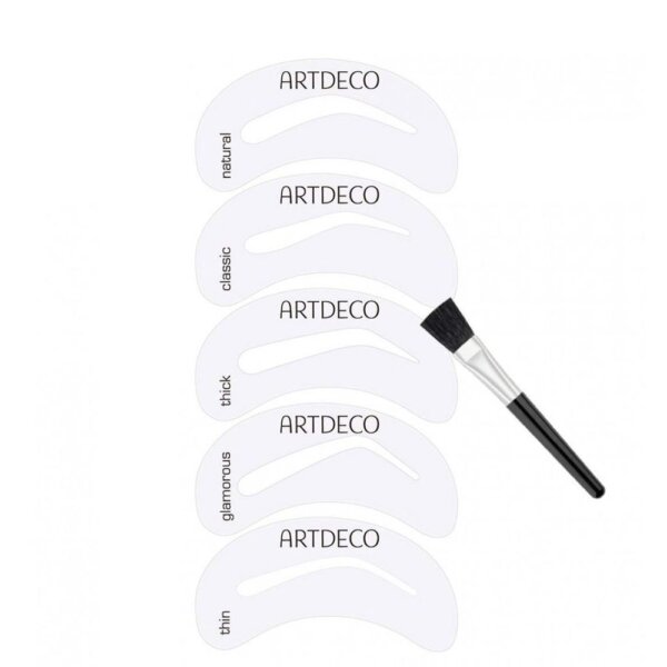 Artdeco Eye Brow Stencils With Brush