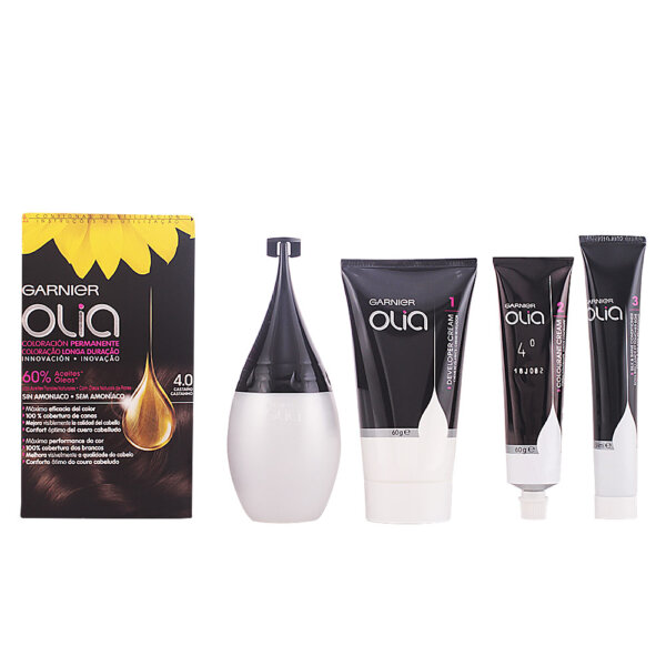 OLIA coloración permanente sin amoniaco #4.0-castaño 1 u Garnier Olia juuksevärv toon 4.0