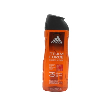Team Force Shower Gel Body Hair Face - 3 in 1 shower gel for men 400 ml Adidas Team Force Geel