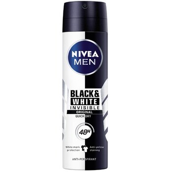 Invisible For Black & White Power Antiperspirant - Antiperspirant Spray for Men 150 ml Nivea Invisible Sprei