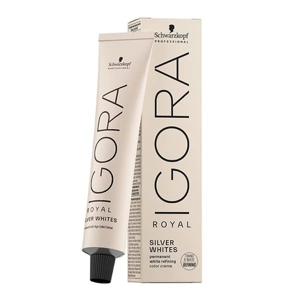 Igora Royal SilverWhite Permanent White Refining Color Creme - demi-permanent white hair toning color 60 ml Schwarzkopf Professional Juuksehooldustoode