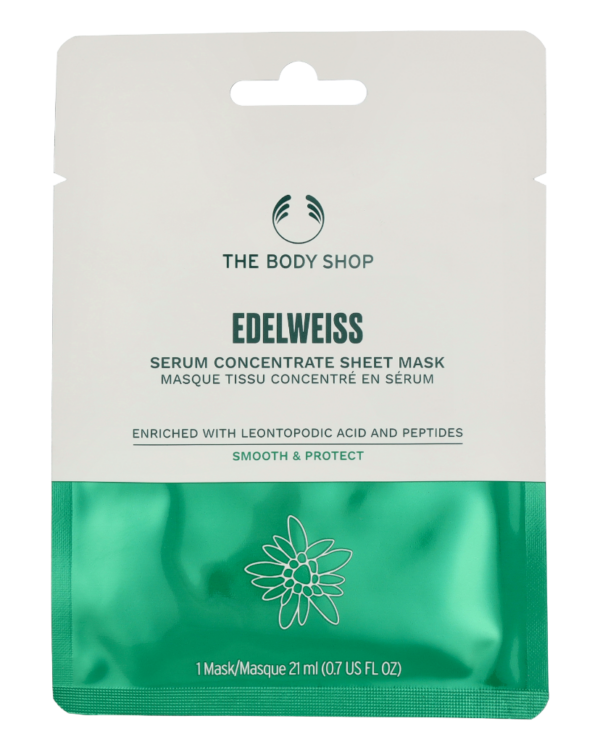 EDELWEISS serum concentrate sheet mask 1 u The Body Shop Kangasmask