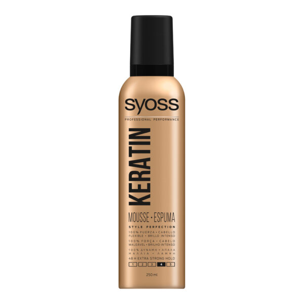 KERATIN flexible and shiny mousse 250 ml Syoss Juuksehooldustoode