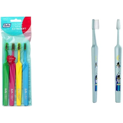 Color Compact (extra soft) - Toothbrush in a bag (4 tk) TePe Hambahari