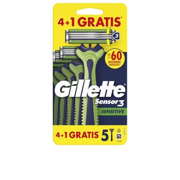 GILLETTE SENSOR3 SENSITIVE disposable razor blades 5 units 5 tk Gillette Sensor3 Nahahooldustoode