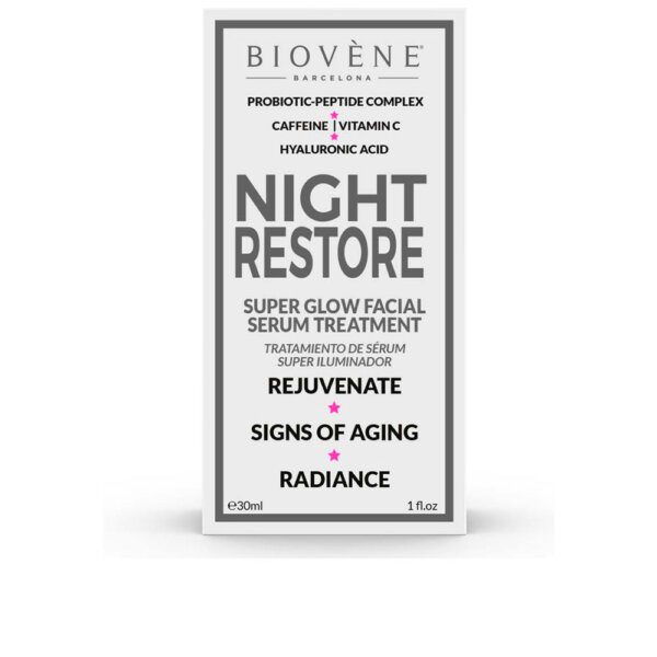 NIGHT RESTORE super glow facial serum treatment 30 ml Night Restore Super Glow