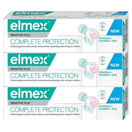 Elmex Sensitive Plus Complete Protection Tripack hambapasta 75 ml Elmex Sensitive Plus Complete Hambapasta