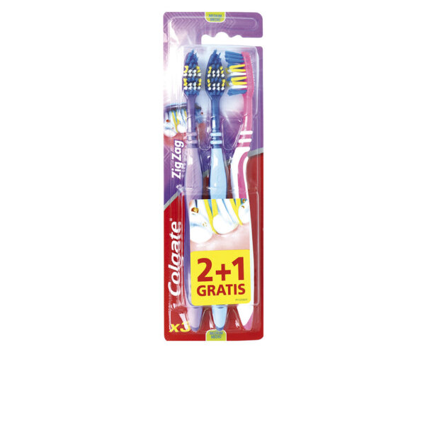 ZIG ZAG toothbrush #medium 3 u Colgate Zig Zag Hambahari