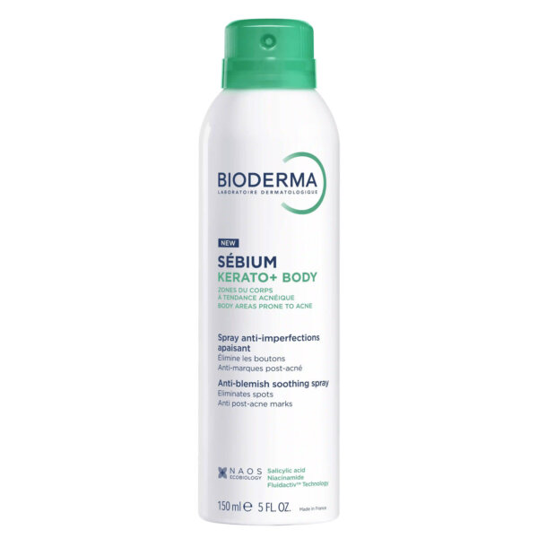 Bioderma SÉBIUM KERATO+ anti-acne body spray kehasprei 150 ml