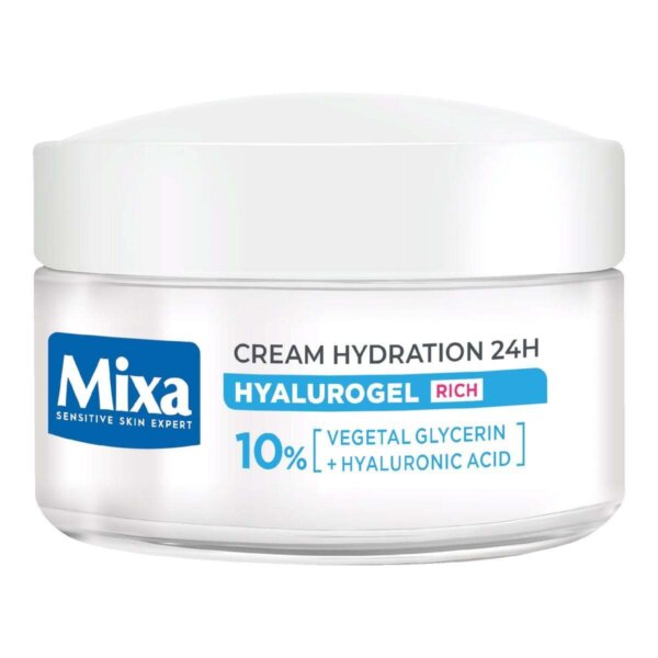 Mixa Hyalurogel Rich 24H Cream ( citlivá suchá pleť ) – Hydratační krém 50 ml Mixa Hyalurogel Rich näokreem